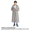 thumbnail image 3 of Abrigo Lluvia Impermeable Desechable Poncho para Hombres Adultos (gris), 3 of 3