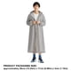 thumbnail image 2 of Abrigo de lluvia impermeable desechable Poncho de lluvia con capucha para hombres mujeres adultos gris, 2 of 3