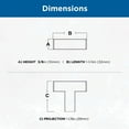 thumbnail image 4 of (2 pack) Mainstays Simple Modern Square 1-1/4 in. (32 mm) Matte Black Cabinet Bar Knob (2-Pack), 4 of 6