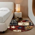 thumbnail image 3 of American Flag Round Area Rug 4ft, Texas Star Farmhouse Sunflowers Blue Red Washable Non-Slip Circle Rugs for Bedroom Living Room Kitchen, Soft Non Shedding Circle Carpet for Dining Room Dorm, 3 of 9