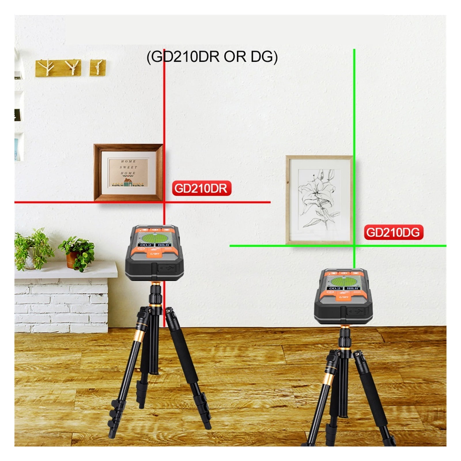 Digital Distance Meter Stud Finder AC Wire Tracker Wall Scanner Wood Moisture Meter Rangefinder Tape Metal Detector ,Accurate and Quick - 210DR