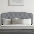 thumbnail image 4 of Home Design Angela Queen Button-Tufted Upholstered Headboard with Adjustable Height and Foam Padding, Grey, Easy assembly, 4 of 7