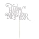 thumbnail image 4 of Paquete de 20pcs Feliz año nuevo Eva Glitter Carta DIY Cupcake Selecciones Decoración de Suministros para Fiestas Plata BLESIY, 4 of 8