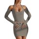 thumbnail image 1 of Vestidos de fiesta elegantes Gibobby vestido de moda con cuello halter de manga larga para mujer corto, 1 of 4