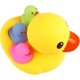 thumbnail image 1 of Juguetes de pato de baño, 4 uds. de goma para familia, flotador y squeak, niños pequeños en edad preescolar Feliz Sencillez, 1 of 5
