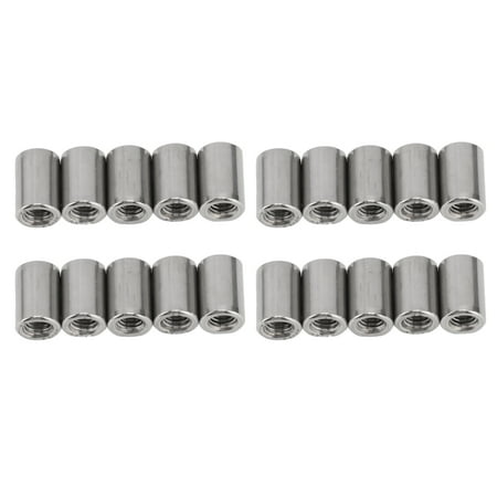

Connector Nuts 20Pcs Thread Extension Female Thread Coupling Nut 304 Stainless Steel For Pipeline