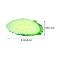 thumbnail image 2 of 6Pcs Artificial Cucumber Fake Cucumber Slices Simulation Vegetable Realistic Food Model, 2 of 6
