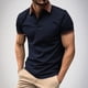thumbnail image 2 of Camisas de Manga Larga para Hombres Pullover Impresión Botón Turndown Collar Blusa, Tela Suave Transpirable para Invierno Casual, 2 of 9