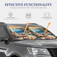 thumbnail image 3 of Kdxio Coastal Style Garden Villa Print 2-Piece Sun Shade Front Windshield - Foldable Car Front Window Sunshades for Most Sedans SUV Truck, 3 of 6