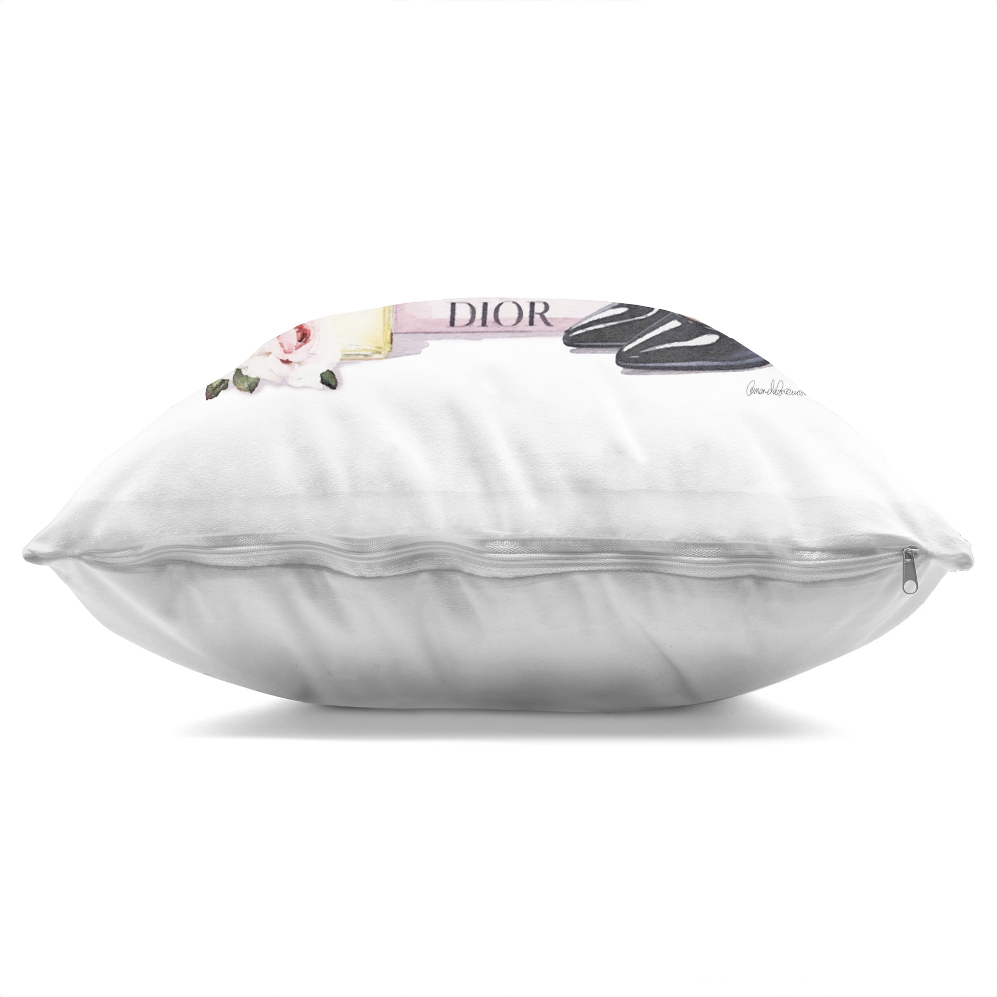 Stupell Industries Luxury Fashion Books & Dog Decorative Printed Throw Pillow, design by Amanda Greenwood, 18 x 7 x 18