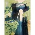 thumbnail image 2 of Hokusai, Katsushika 12x14 Black Ornate Wood Framed with Double Matting Museum Art Print Titled - Kamida-Ga-Taki Waterfall, 2 of 4