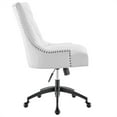 thumbnail image 3 of Pemberly Row Tufted Back Modern Faux Leather Swivel Office Chair in White/Black, 3 of 8