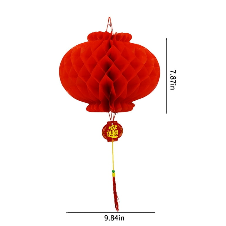 RKZDSR Pack of 10 Chinese Red Paper Lanterns - Perfect for