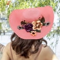 thumbnail image 4 of Skymirror Sun Cap Wide Brim Colorful Flowers Temperament Adjustable Multicolor Floral Hat for Daily Wear, 4 of 8