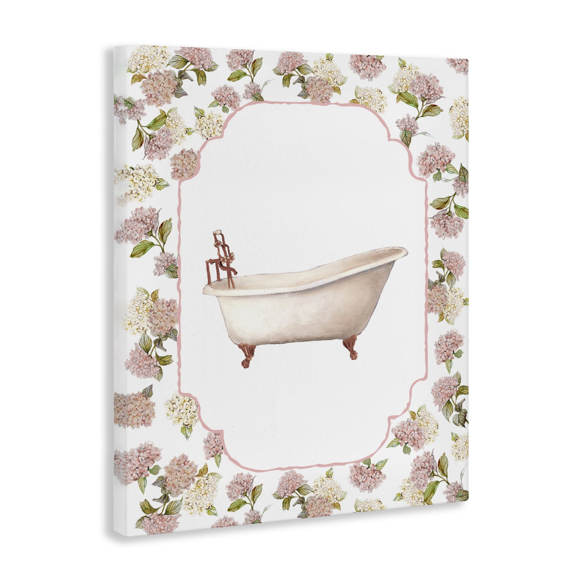 Stupell Industries Elegant Hydrangeas Bathtub Canvas Wall Art, design by Carol Robinson