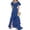 Blue, variant on Yxbdin Wedding Guest Dresses for Women Formal Off the Shoulder Maxi Dresses Ruffle V Neck Flowy Dresses Empire Waist A Line Dress Mother of The Bride Dresses