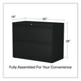 thumbnail image 6 of Alera Lateral File, 2 Legal/Letter-Size File Drawers, Black, 36" x 18.63" x 28", 6 of 7