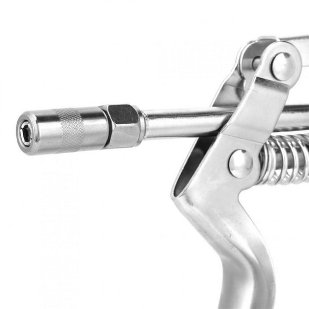 Pistolet graisseur HP4-D, acier, pour cartouches de 400g, avec agrafe 4  mors, flexible hte-pressiion