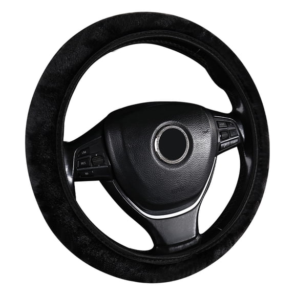 Qholemyo 14-15 Inches Elastic Stretch Non Slip Soft Warm Steering Wheel Cover Vehicle Accessories Car Decorations Car Wheel Protector Universal Fits