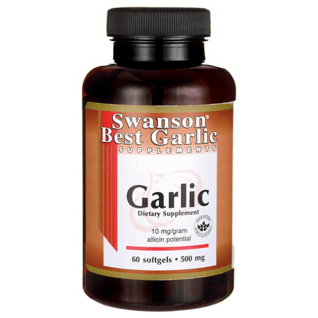 Swanson Garlic 500 mg 60 Sgels (Best Quality Garlic Supplements)