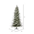 thumbnail image 2 of Vickerman 12' x 72" Unlit Flocked Kamas Fraser Slim Artificial Christmas Tree, 2 of 2