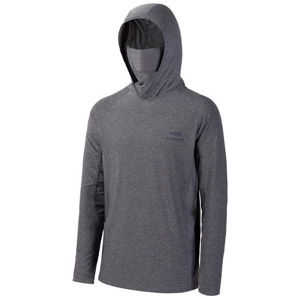 Camisa de Pesca para Hombre BASSDASH de Manga Larga con Capucha y Protección Solar UPF 50+