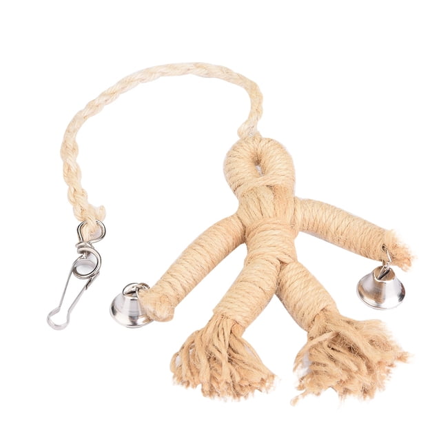 Juguete para masticar de diseño humano, juguete de cuerda para pájaros, juguete colgante para pájaros, para loros, suministros para mascotas, pájaros de juguete para pájaros Khall CW01527