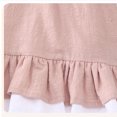 thumbnail image 2 of Girls Cute Dresses Long Lantern-Sleeve Size 1-6 Toddlers Kids Trendy Solid Color Ruffle Mock Neck A-Line Babydoll-Princess Dress Fall, 2 of 8