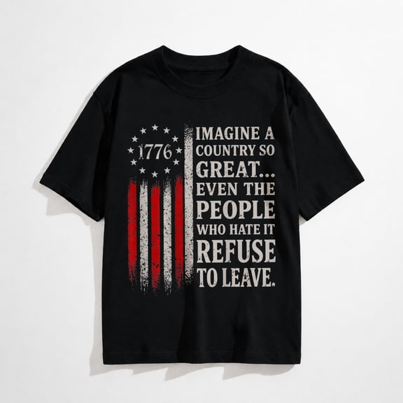 Retro Imagine A Country So Great (ON Back) for Men Women T-Shirt