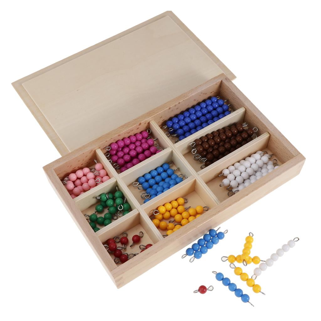 Blesiya Educational Material Montessori Toy Bead Bar Number Count Teaching 