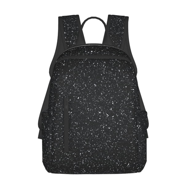 Easygdp Black Glitter para Easygdp Yak - Mochila Casual Ligera y Resistente para Viaje y Senderismo para Hombres y Mujeres