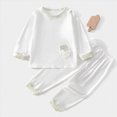 thumbnail image 2 of TOWED22 Two Piece Kids Pajamas Graphic Print Boys Girls Pajama Set Toddler Sleepwear for Fall and Winter Seasons 3 6 9 12 18 24 Months 2 3 4 5 6 7 8 9 Years(White,3-6 M), 2 of 8
