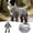 Grey, variant on All-in-One Winter Dog Coat with Built-in Boots, Quilted Insulated Waterproof Reflective Snowsuit for Small Medium Dogs, Warm Outdoor Jumpsuit