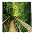 thumbnail image 3 of Ambesonne Summer Shower Curtain, Scenic View Environment, 69"Wx84"L, Khaki Green, 3 of 5