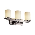 thumbnail image 1 of Justice Design CNDL-8773-10-CREM-CROM CandleAria Dakota - 3 Light Straight-Bar Bath Bar with Cream Cylinder Flat Rim Faux Candle Shades Polished Chrome Incandescent Polished Chrome Finish, 1 of 1