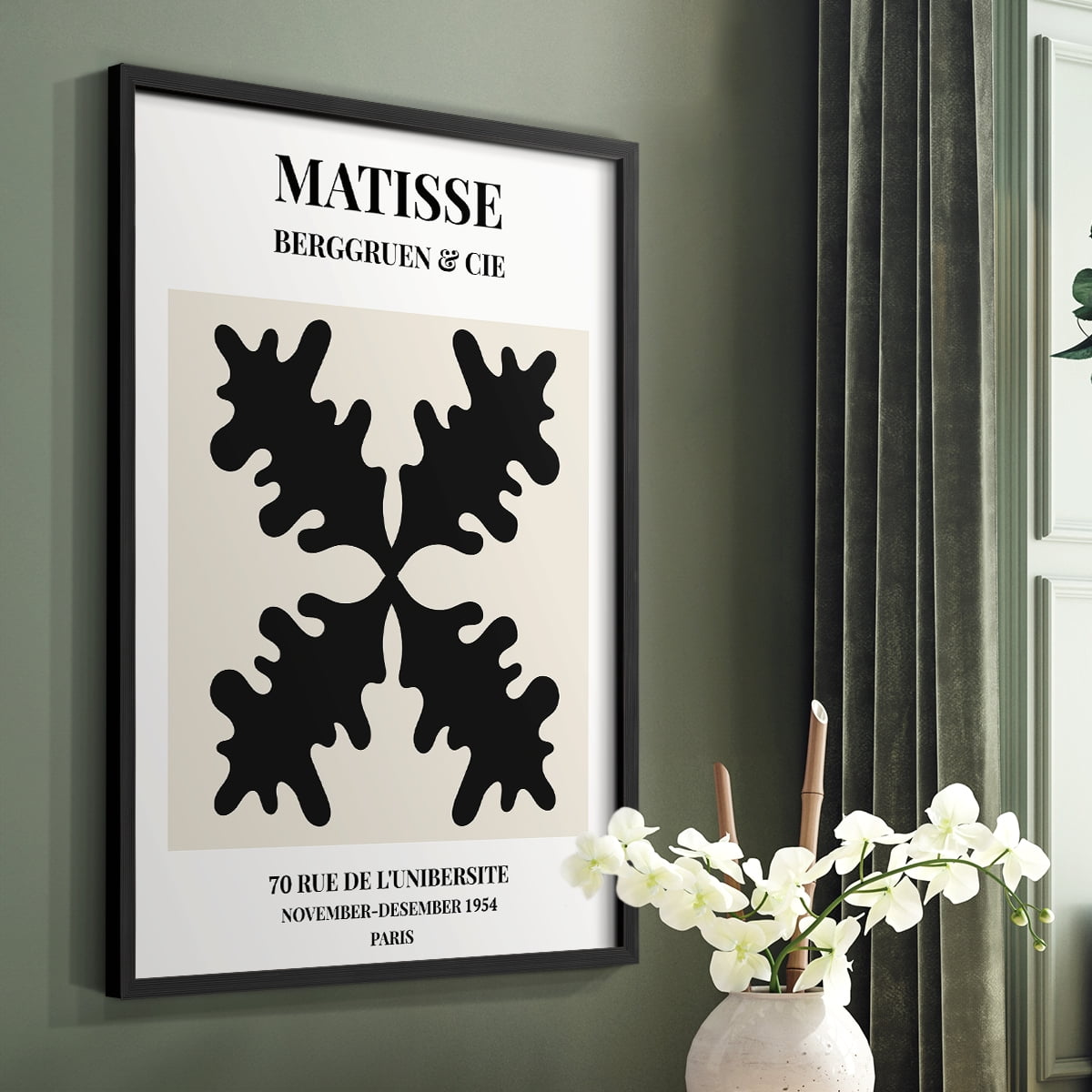Matisse CXLVI Framed Print in Black Solid Wood 22 x 28 Framed Print