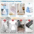 thumbnail image 3 of PLUHKN-8 Gallon Trash Bags Drawstring 1.2 Mil - 100 Count White Medium Garbage Bags Unscented, 30 Liter Thick Plastic Trash Can Liners for Home Kitchen Bathroom, 3 of 4