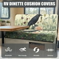 thumbnail image 6 of FOR U DESIGNS Raven Rose Print RV Dinette Cushion Covers Wear-Resistan Camper Seat Covers Dinette Booth with Pillowcase, RV Couch Protector Include 1 Backrest Cover and 1 Bench Cover, 6 of 8
