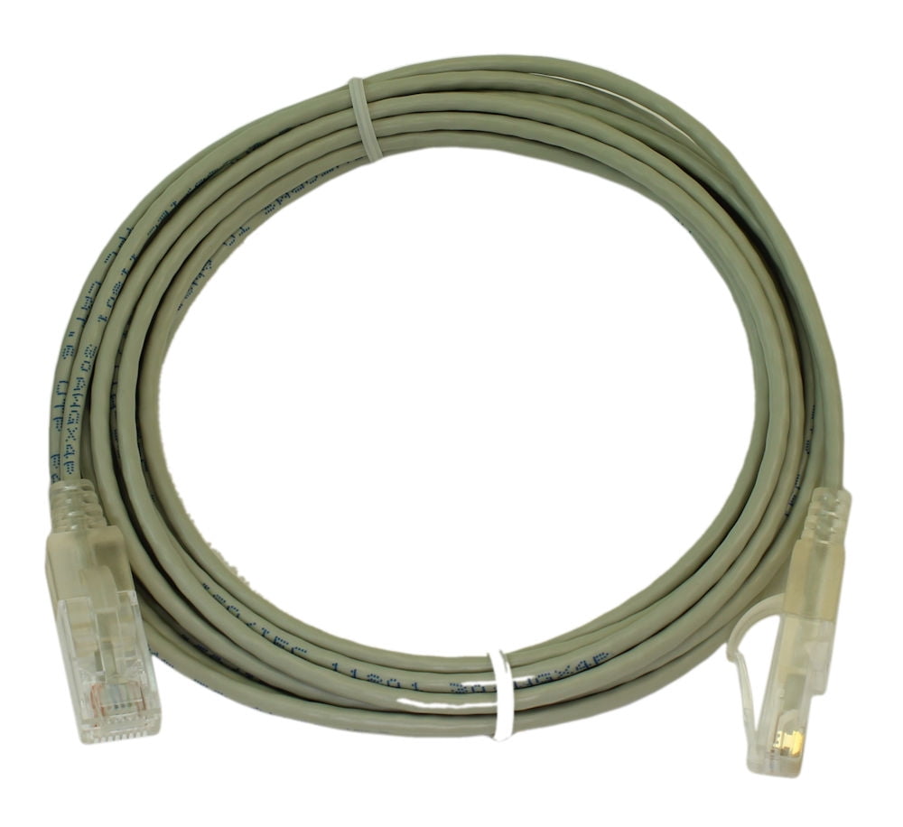 Stranded Patch Cord 15ft Ultra-Slim Network Booted Patch Cord, CAT6 Stranded,Gold Plated ...