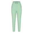 thumbnail image 7 of Women Hiking Joggers Lightweight Drawstring Stretchy Sports Pants with Zipper Pocket Outdoor Running Athletic Trousers Green L, 7 of 7