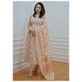 thumbnail image 1 of Aizza Trends Women's Cotton Febric Kurti Afghani Pant With Dupatta Set Size XL, 1 of 2