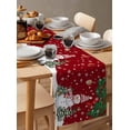 thumbnail image 3 of Table Runners 120 Inches Long Dress Scarves, Christmas Red Farmhouse Coffee/Dining/Kitchen Table Runner for Living Room, Snowman Xmas Pine Branch Cardinal Bird Snowflake 13x120 Inch, 3 of 7