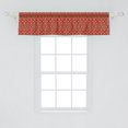 thumbnail image 2 of Ambesonne Traditional Valance Pack of 2, Folkloric Blurry Forms, 54"X12", Vermilion and Multicolor, 2 of 4