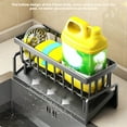 thumbnail image 4 of Sioweci Dish Drying Rack for Kitchen Sink Draining Rack with Tilted Water Tray Space-Saving Dish Rack Organizer for Countertop Storage Utensil Holder Grey Size B, 4 of 13
