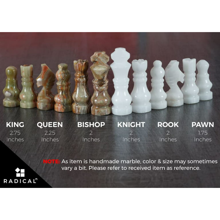 Radicaln Marble Chess Set with Storage Box 15 Inches Black and White  Handmade Board Games for Adults - Board Games 1 Chess Board Games Board &  32