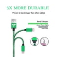thumbnail image 2 of Aioneus USB A to Lightning Cable (MFI Certified), 2 Pack 1.5 FT Nylon Braided Charger Cable, Charger Cord Compatible with iPhone 13/12/11 Pro/11/XS MAX/XR/8/7/6s/6/5S/SE, 2 of 8