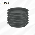 thumbnail image 3 of Uxcell 6 piezas de platillo de plástico para plantas de 7" bandeja de goteo para macetas, gris-negro, 3 of 7