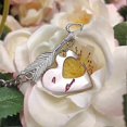 thumbnail image 3 of Couple keychains, suitable for boyfriend and girlfriend, 2 pieces heart shaped keychains, 3 of 4