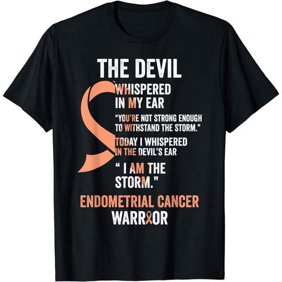 t-shirtThe Devil- Endometrial Cancer Awareness Ribbon T-Shirt mens t shirt,black,women,funny,misfits,men,journey