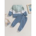 thumbnail image 5 of Baby Boys Clothes 3M 6M 12M 18M 24M 3Y Casual Long Sleeve Contrast Color Hoodies Sweatshirt Tops Pants 2Pcs Outfits Set For Kids Toddler, 5 of 10